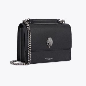 Kurt Geiger Black Shoreditch Chain Flap Bag | NWOT
